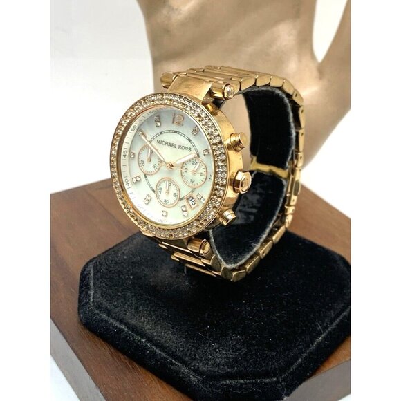 Michael Kors Women's Watch MK5491 Parker Quartz Chronograph Rose Gold Steel USED - Picture 2 of 14